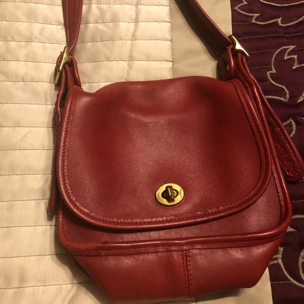 Vintage Red Coach Bag